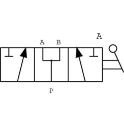 Rozdzielacz obrotowy 3-drożny, typ B 3/8 BSP