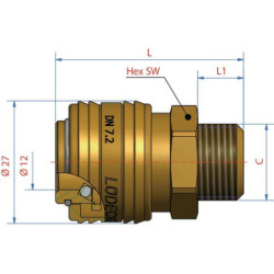 Szybkozłącze gwint zewnętrzny M14x1.5