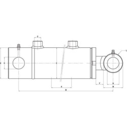 Siłownik dwustronnego działania D60-100-1000 typ ST