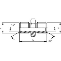 Złącze proste gwint zew./zew. M30x1.5