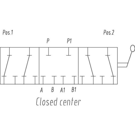 Rozdzielacz obrotowy 6-drogowy, typ B 3/8 BSP