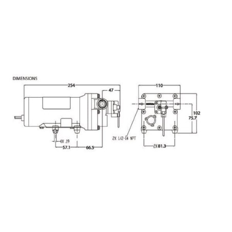 Pompa membranowa 24 V 18 l/min