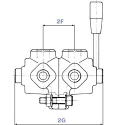 Rozdzielacz obrotowy 6-drogowy, typ A 1/2 BSP