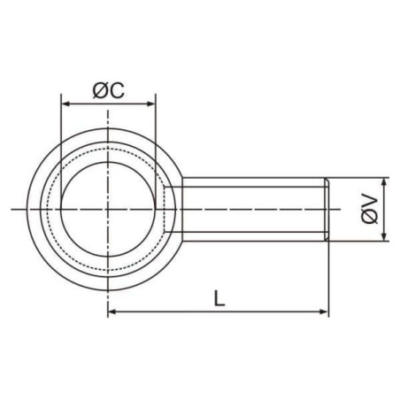 "Rurka z oczkiem BSP, G3/8"" L-500"