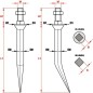 Zęby brony zagięty M16 16 mm 4-kt.