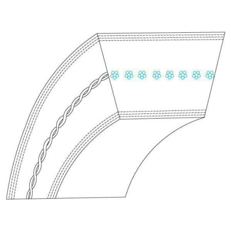 Pasek klinowy 10x530 DIN2215