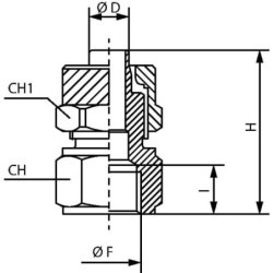 SCFPO1012 "Złącze proste skręcane 10 mm cylindryczny gwint wew.