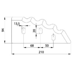 Nóż paszowozu 210x94x5 mm pasuje do Scariboldi