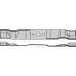 Nóż mulczujący, L=460 mm otwór okrągły Ø 18.5 pasujący do Castelgarden/Honda Kramp