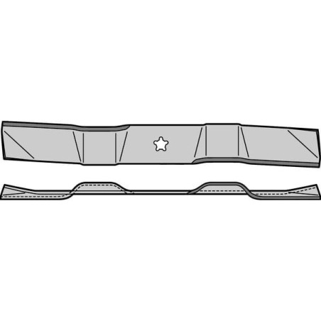 Nóż mulczujący, L=460 mm otwór 5-ramienny Ø 15.9 pasujący do AYP Kramp