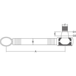 SHP186KR Drążek kierowniczy pasujący do John Deere