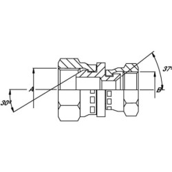 Łącznik gwint wewnętrzny 1/4 x 9/16 BSP/JIC