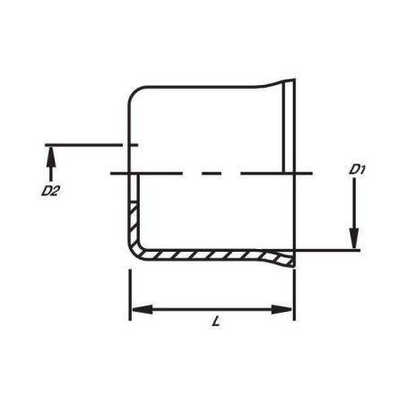 Tuleja do przewodu paliwa Ø20x20mm DN13.4 stal