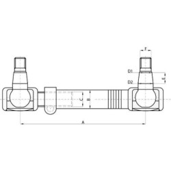 SHP182KR Drążek kierowniczy