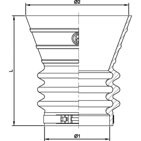 Lejek gumowy 275mm