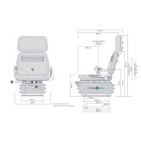 Siedzenie mechaniczne Compacto Basic XS