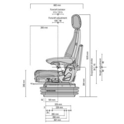 Siedzenie Actimo Evolution 12V, dla ciężarówek