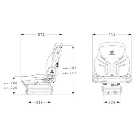 Siedzenie Compacto Basic W, z PCW