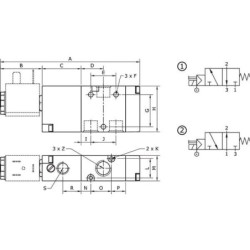 "Zawór elektromagnetyczny 3/2-drożny NO - 1/4"""