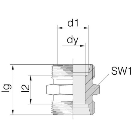 Złącze proste M14x1.5 8L