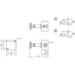 "Zawór elektromagnetyczny 3/2-drożny NO - 1/8"""