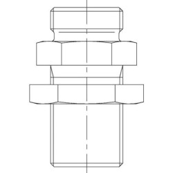 Złącze proste grodziowe M26x1.5 18L