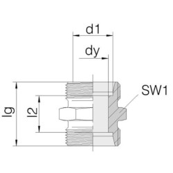 Złącze proste M14x1.5 6S