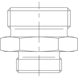 Złącze proste redukcyjne M22x1.5 15L - M16x1.5 10L