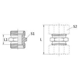 Złącze proste M22x1.5 15L