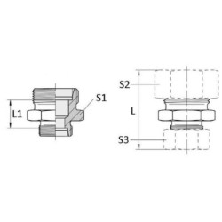 Złączka gwintowana prosta M18x1,5 12L - M12x1,5 6L