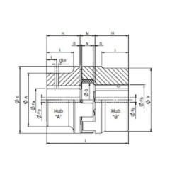 Piasta GG 42 A Ø 30H7 wpust 8 mm