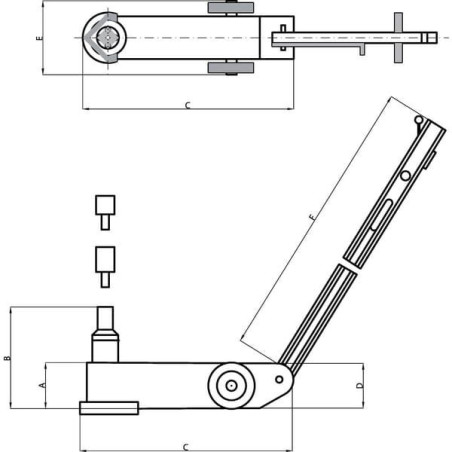 Podnośnik pneumatyczny 35t 360mm