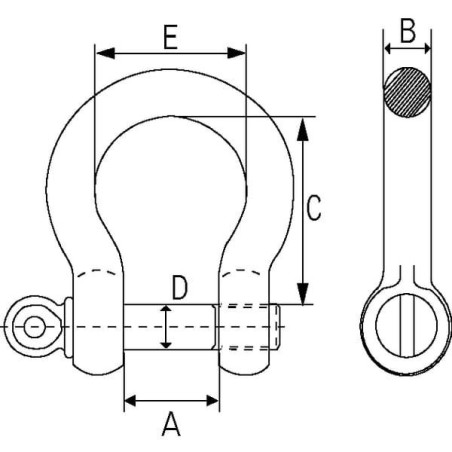 Szekla Omega ocynk, 5 mm