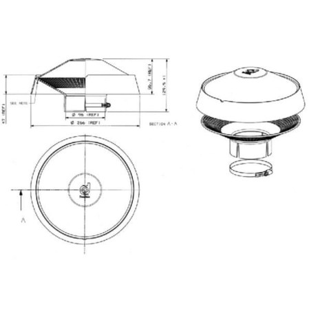 Osłona filtra, 96 mm, Donaldson