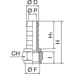 "Złączka do węża 12mm x 1/2"""