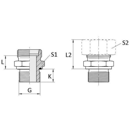 "Przyłącze proste z uszczelką 3/8"" BSP - M24x1.5 16S"