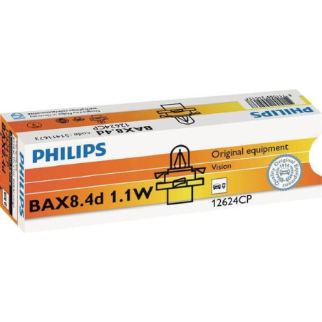 Żarówka sygnalizacyjna 12V 1.1W BX8.4d Philips