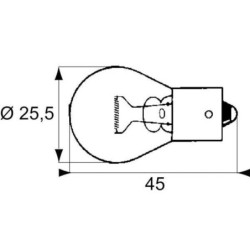 Żarówka 12V 21 W BA15s