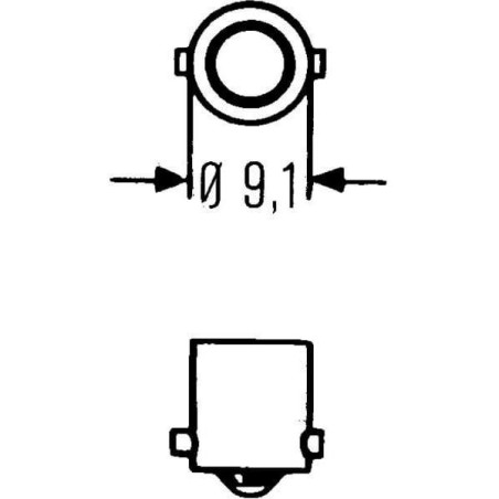 Żarówka 12V 2W BA9s