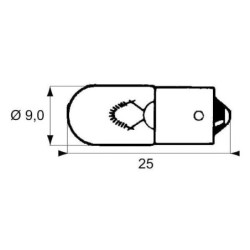 Żarówka 12V 2W BA9s