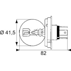 Żarówka P45t, 12 V, 45/40 W