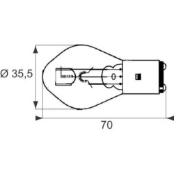 Żarówka 12V 45/40W BA20d