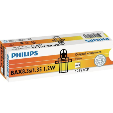 Żarówka sygnalizacyjna 12V 1.2W BAX8.3s Philips