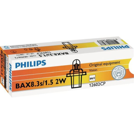 Żarówka sygnalizacyjna 12V 2W BAX8.3s Philips