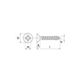 Wkręt do płyt gipsowo-kartonowych 3.5x35 mm PH2 z łbem stożkowym, stal, DIN18182 Kramp