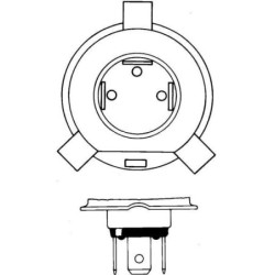 Żarówka 12V 60/55 W H4 P43t