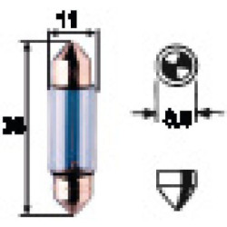 Żarówka rurkowa, 12 V, 10 W, SV8,5