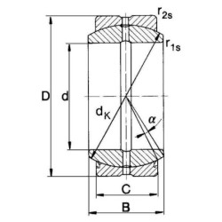 Łożysko przegubowe 40x62x28/22 mm Mac Power