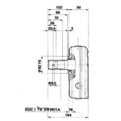 Multiplikator GBF-30-S-1-3.0 (M/Gr3) z wałkiem