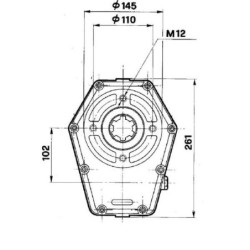 Multiplikator GBF-30-S-1-3.5 (M/Gr3) z wałkiem